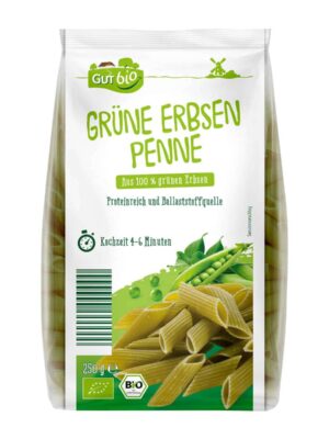 Grüne Erbsen Penne