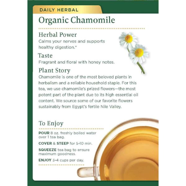 Traditional Medicinals Chamomile Tea info