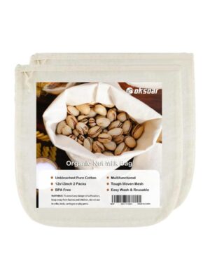nussmilchbeutel aus bio baumwolle