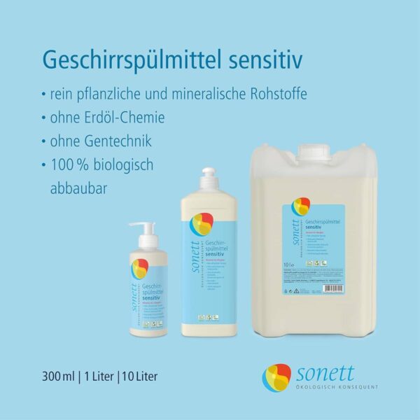 sonett geschirrspülmittel sensitiv 1l - 3