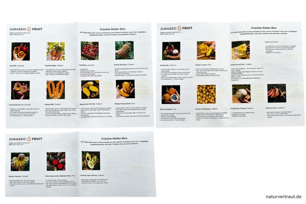 jurassic fruit erfahrung informationsblatt Früchte-Retter-Box