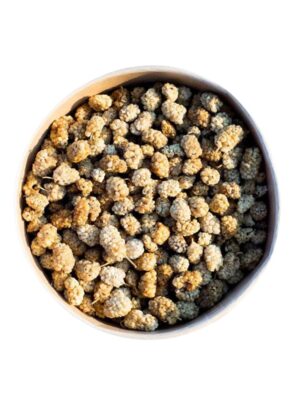 getrocknete maulbeere bio weiß